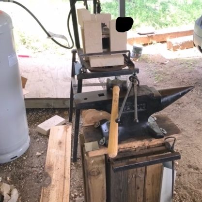 Gas Forge and small anvil